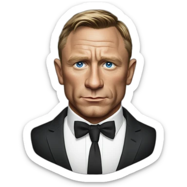 Daniel Craig Mean sticker