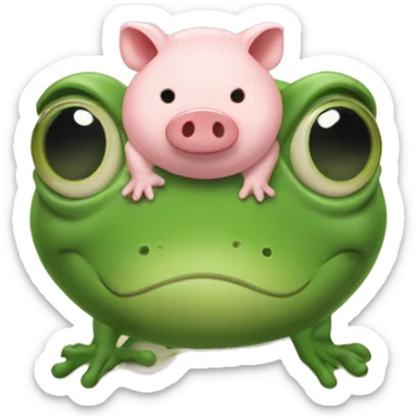 grenouille with pig sticker