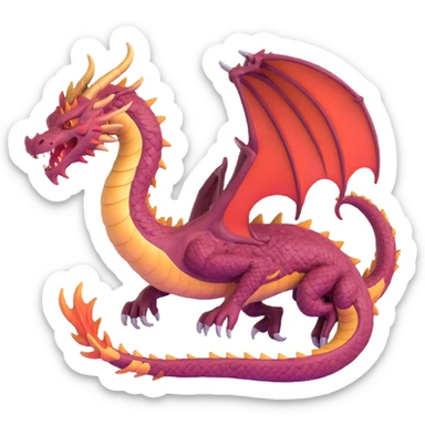 majestic dragon ready for battle sticker