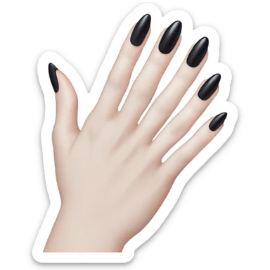 Gothic black fingernails polish sticker