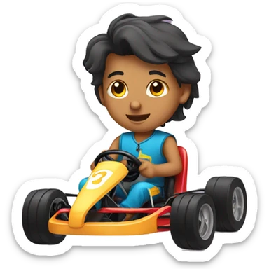 Go kart Indian sticker