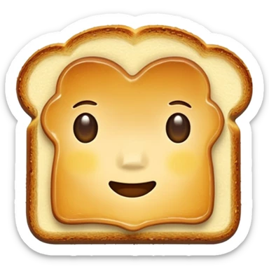 toast sans visage sticker