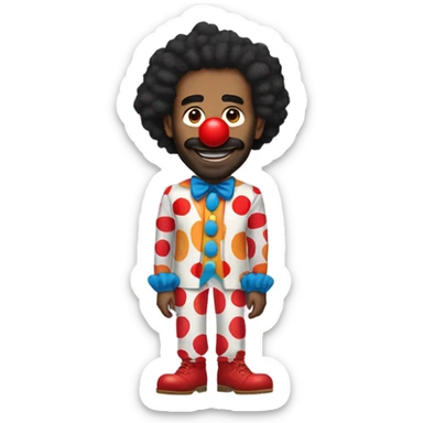 Donald glover dressed as a clown sticker