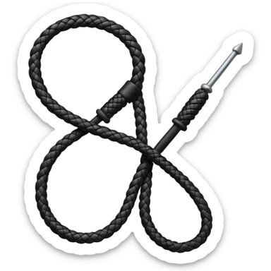 black whip straight sticker