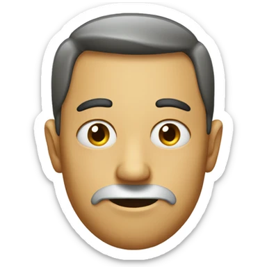 Regular face emoji but it has a side eye just one eye sideways  sticker