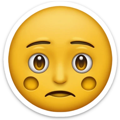 Emoji fatigué avec des cernes sous ses yeux et un expression de paresseux sticker