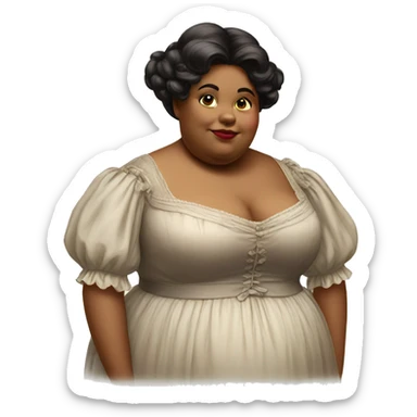82 year elegant obese victorian era sticker