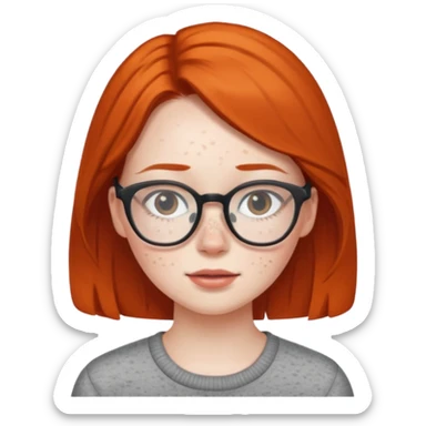 Ugly girl with glasses sticker