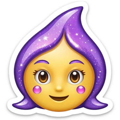 flecha para direita com glitter e roxa > sticker