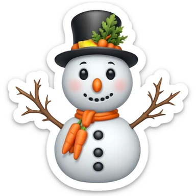 another snowman  sticker