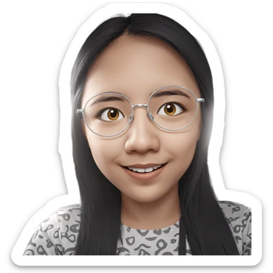 smiling girl in car interior sticker