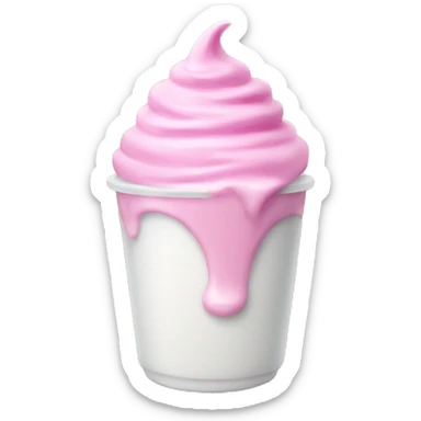 Pink yogurt  sticker