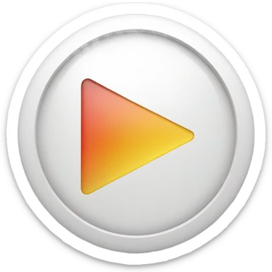 white play button sticker