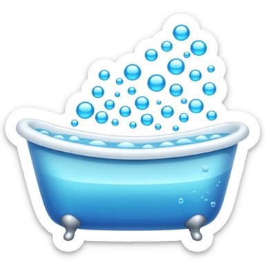 Bathtub full of water sticker