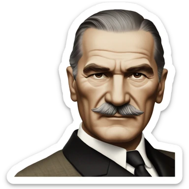 MUSTAFA KEMAL ATATÜRK TÜRKİYE DEVLETİNİN KURUCUSU.Gerçekçi Atatürk çiz. sticker