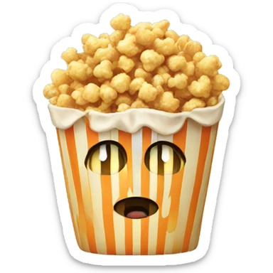 fried popcorn sticker