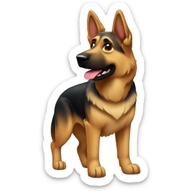 German shepherd standing sticker