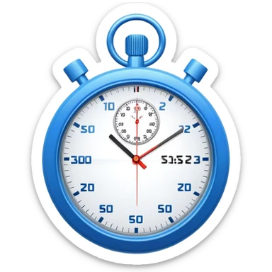 blue stopwatch sticker