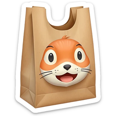 Ghibli style grocery bag sticker