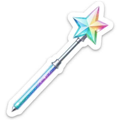 glitter magic wand sticker