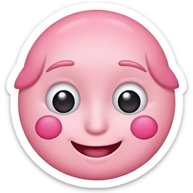 faccina rosa che è innamorata  sticker