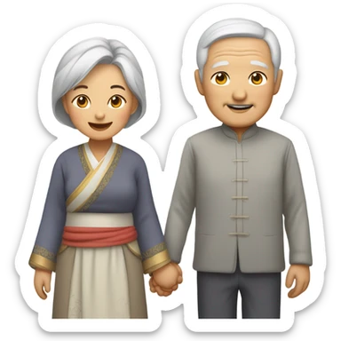 Asian grandparents sticker