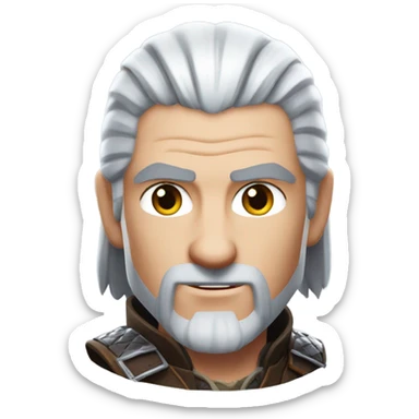 geralt of rivia from witcher 3 sticker