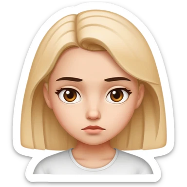 Girl being suspicious sticker