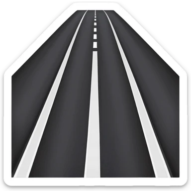 a new highway with bright lines and smooth surface sticker