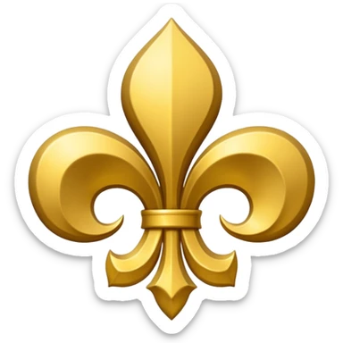 Flor de Lis ouro sticker