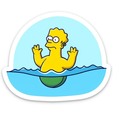 Simpson drowing sticker