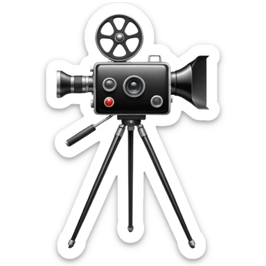 movie camera setup sticker