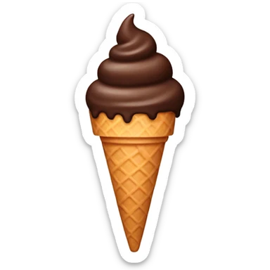A chocolate ice cream cone sticker