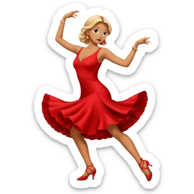 tango dancing woman emoji profile photo sticker