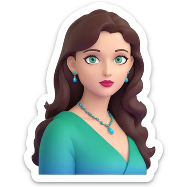 Aishwarya Rai, famous Indian actress with blue-green eyes sticker