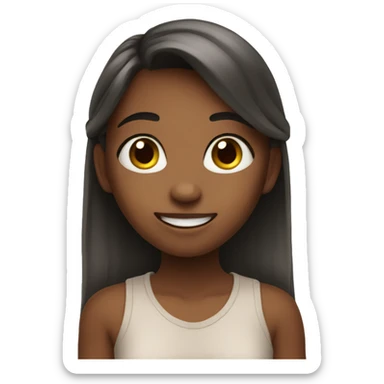 cute girl saying hey  sticker