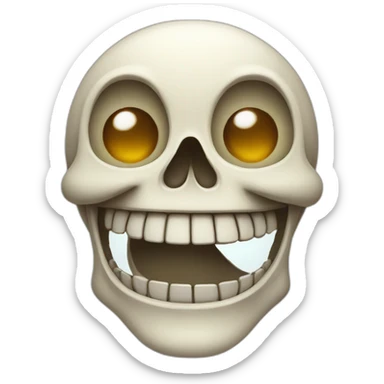 laughing skeleton sticker