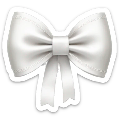 white satin bow sticker