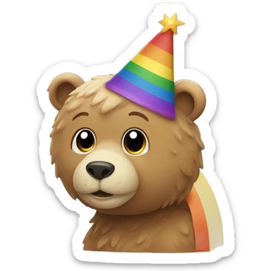 Rainbow bear sticker