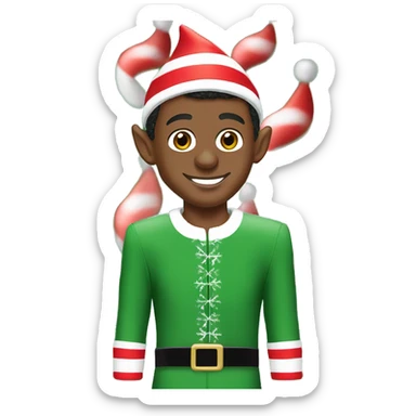 Geno smith as elf in the shelf  sticker