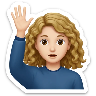 I am innocent hands up it was not me wavy hair sticker