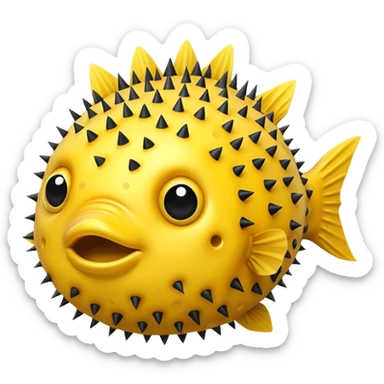 puffer fish sticker