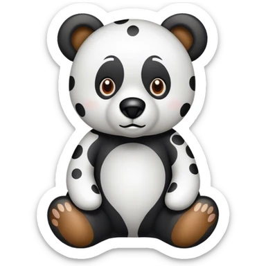Black and white spotty beart sticker