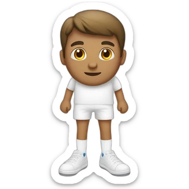 Men in White socks without sneakers sticker