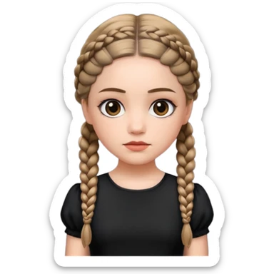 Wednesday with the two braids sticker