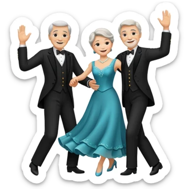old people Waltz sticker