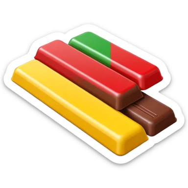 Rød-gul-grønn KVIKK LUNSJ bar sticker