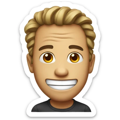 embarassed but smiling sticker