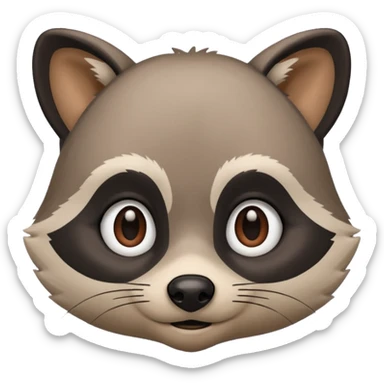 Boy that looks like raccoon sticker