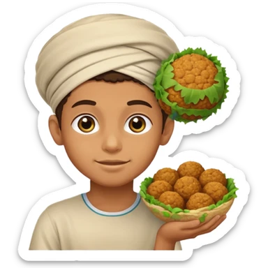 make me an egyptian boy with falafel sticker